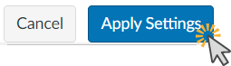 Apply Settings button with cursor hovering over it
