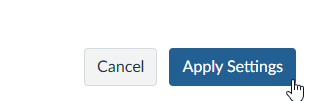 Button labeled 'Apply Settings' with a cursor icon