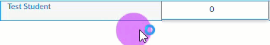 Test Student input field with a cursor at the start