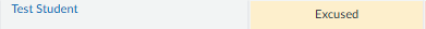 Test Student excused status