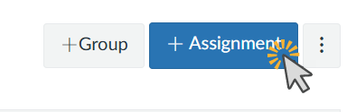 cursor hovers of add assignment button
