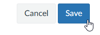 Save button with a hand cursor icon.