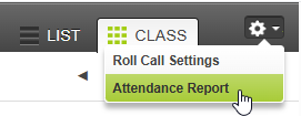 cursor hovers over attendance report option.png