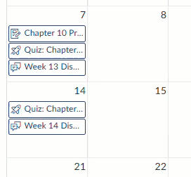 A cursor clicks or taps and drags a calendar item from one date to another, dropping it in the new date