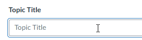 Cursor hovers over topic title