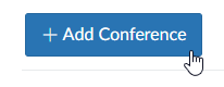 Button labeled 'Add Conference' with a cursor icon