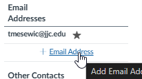 Email address field with 'Email Address' highlighted and cursor over it
