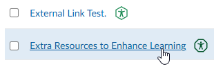 Button labeled 'Extra Resources to Enhance Learning' with a green checkmark icon