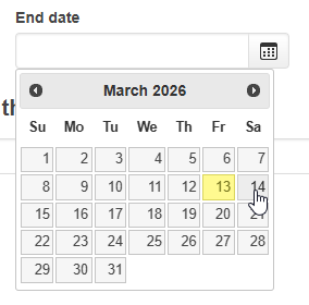 March 2026 calendar with the date March 14 highlighted