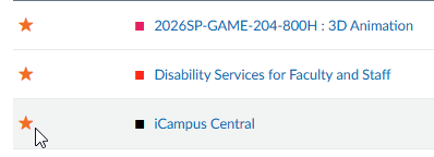 iCampus Central button highlighted
