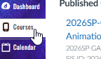 Dashboard Courses and Calendar sections with a cursor hovering over Courses.png
