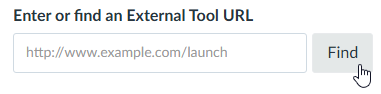 Cursor hovering over Find button in the Enter or find an External Tool URL field.png
